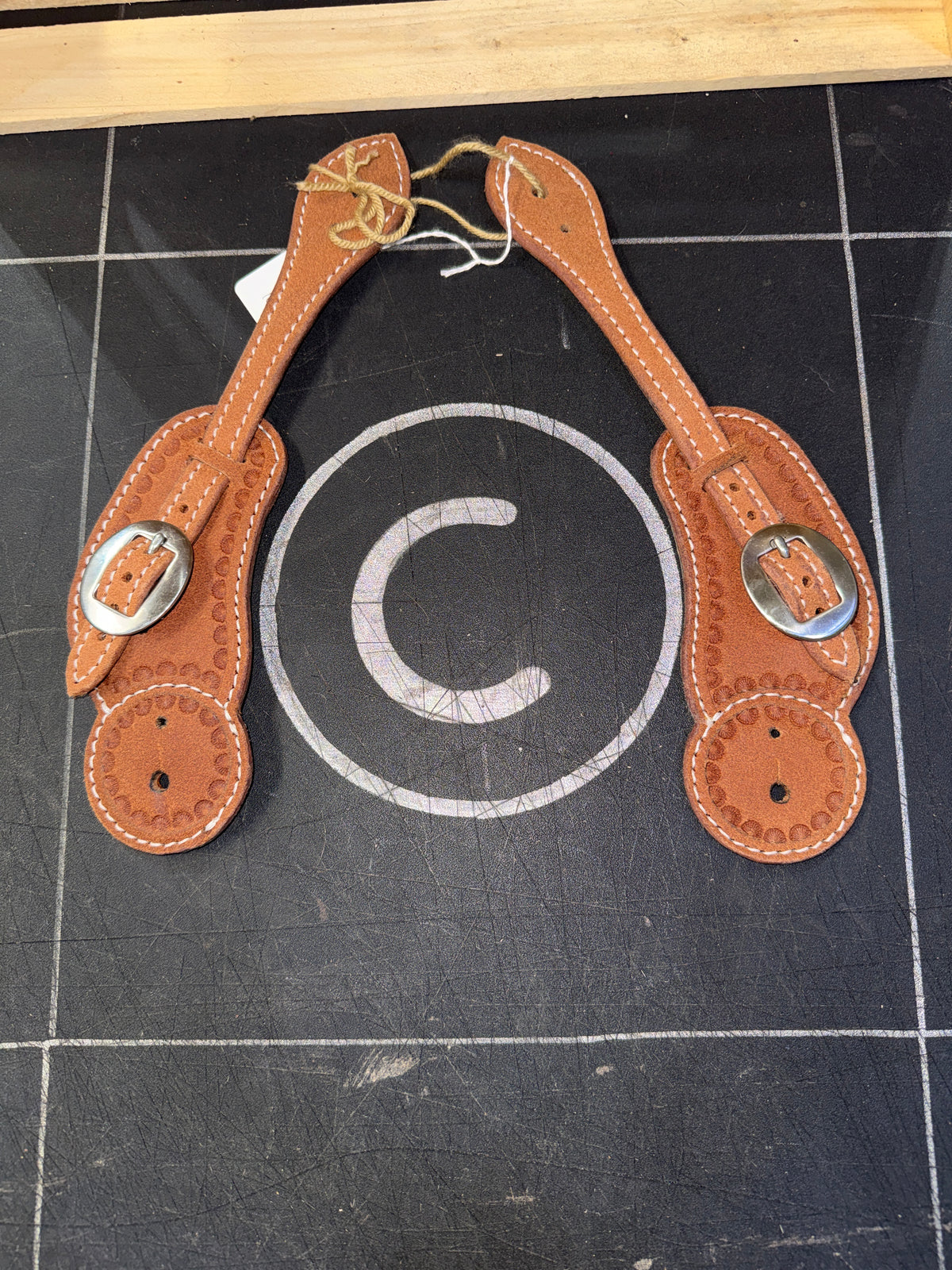 Spur Straps with Border Stamp (#2)