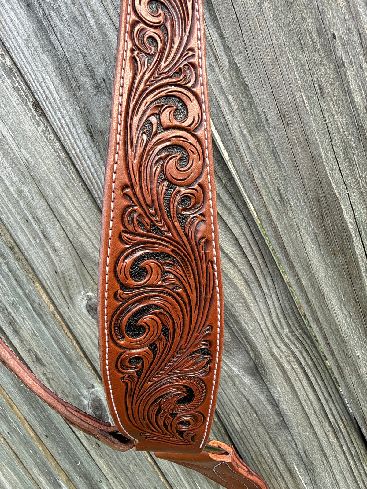 Floral Tooled Breast Collar (#2)