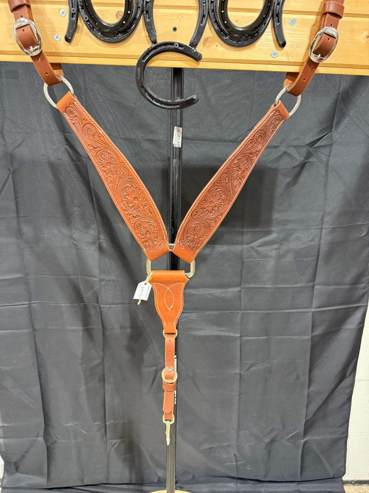 Floral Tooled Breast Collar