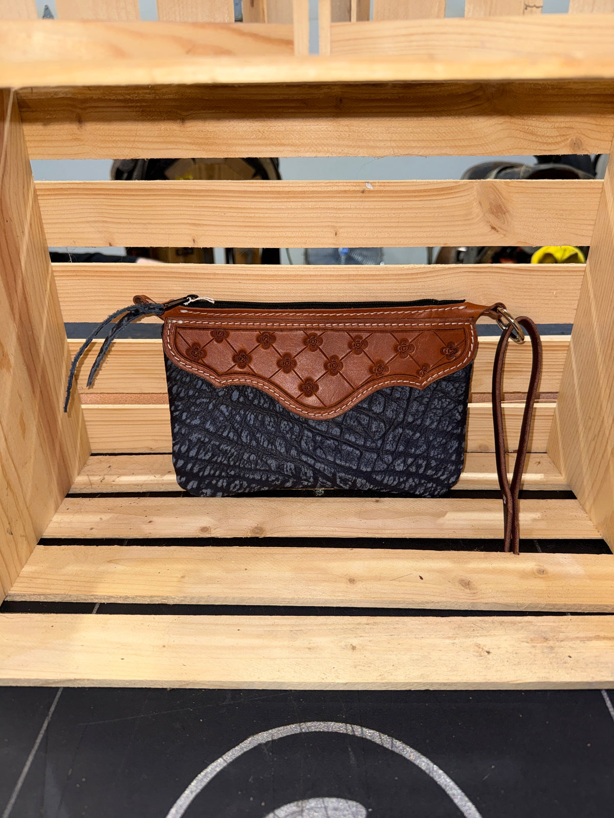 Blue Wristlet Clutch