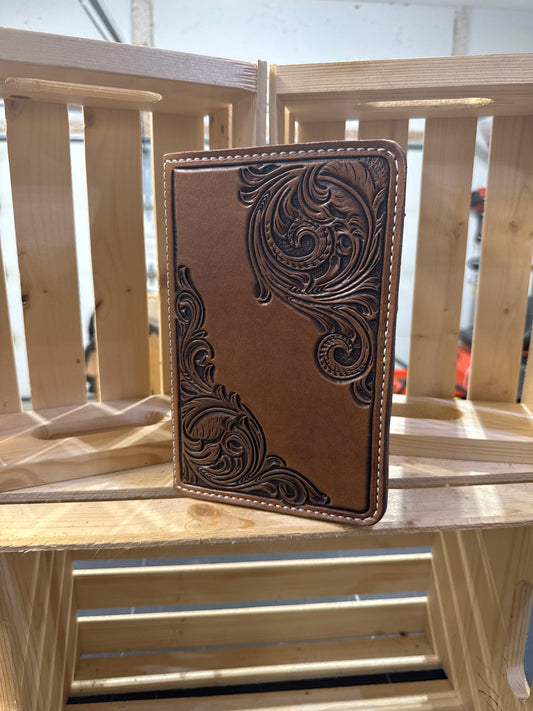 Medium Floral Tooled Padfolio
