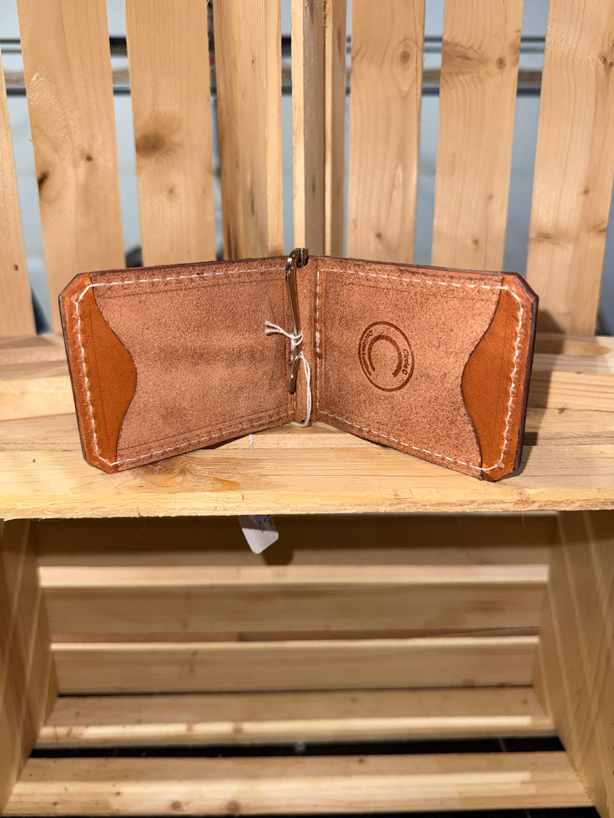 Border Stamped Money Clip Wallet (#2)