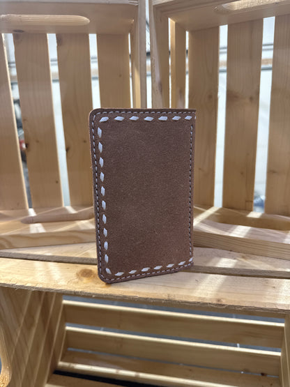 Small Roughout Padfolio with White Buckstitch