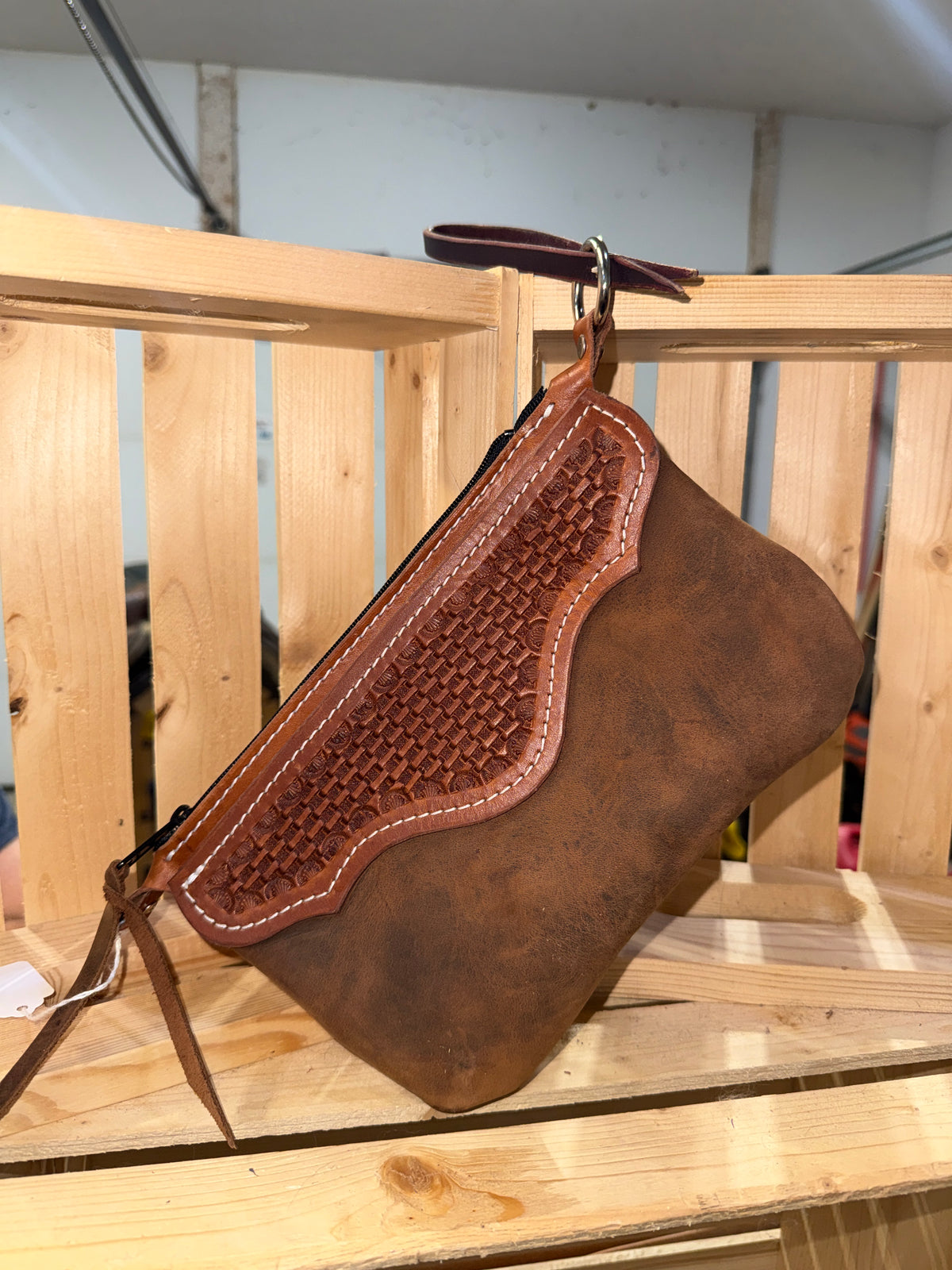 Brown Wristlet Clutch