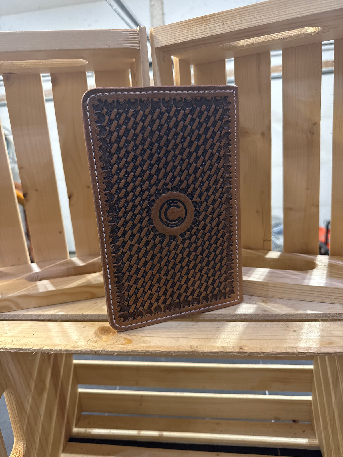 Medium Floral Tooled Padfolio