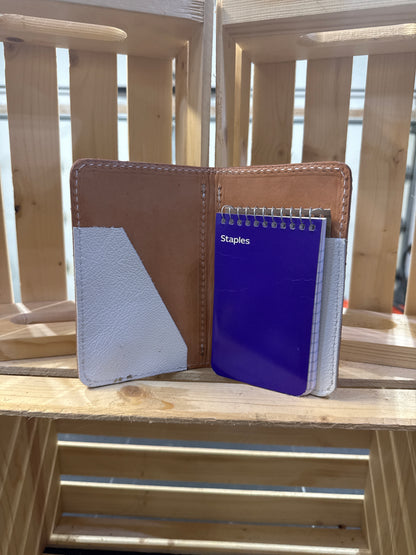 Small Roughout Padfolio with White Buckstitch