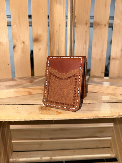 Border Stamped Money Clip Wallet (#2)