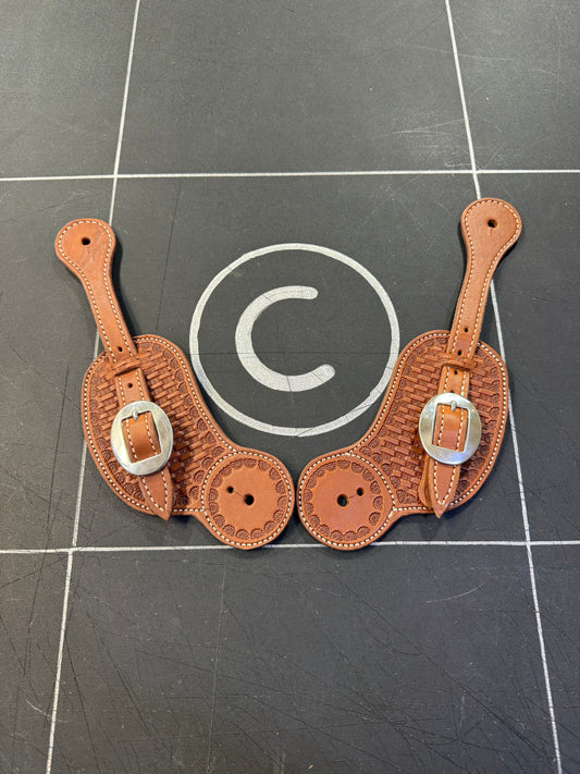 Basket Stamped Spur Straps (#3)