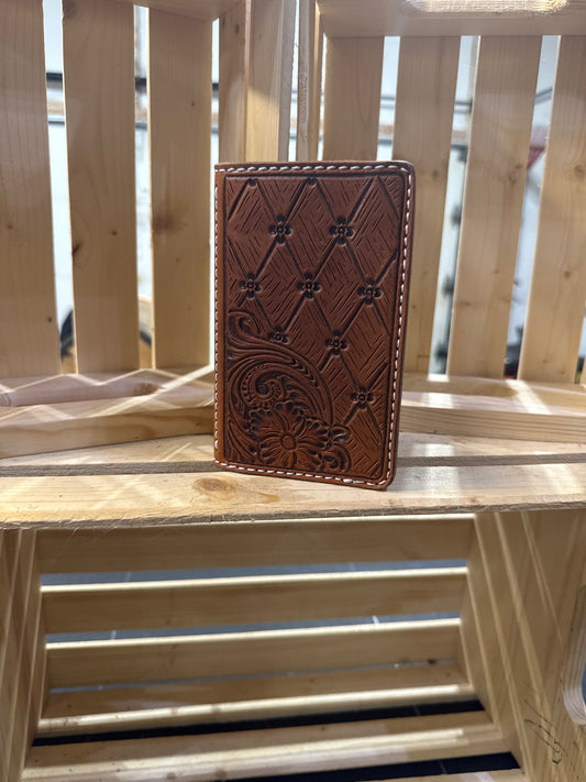 Small Floral Tooled Padfolio