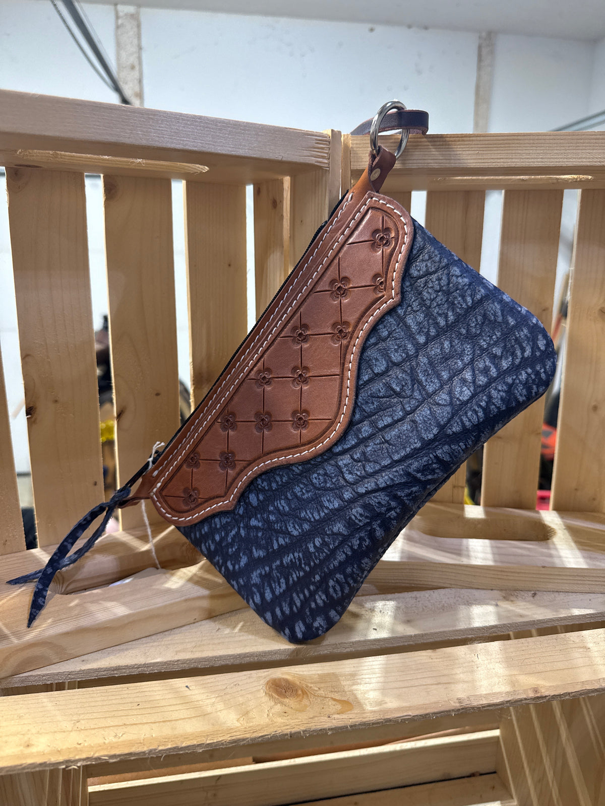 Blue Wristlet Clutch
