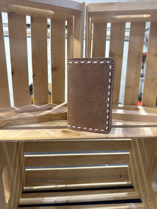 Small Roughout Padfolio with White Buckstitch