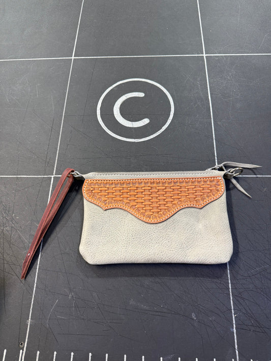 Gray Wristlet Clutch
