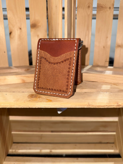 Border Stamped Money Clip Wallet (#2)