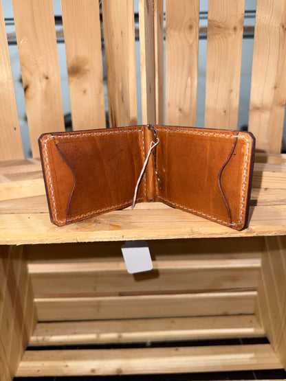 Basket Stamped Money Clip Wallet