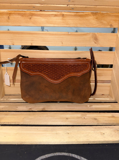 Brown Wristlet Clutch