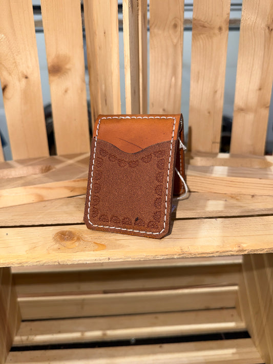 Border Stamped Money Clip Wallet (#3)